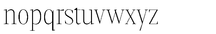 Mustank Serif Thin Condensed Font LOWERCASE