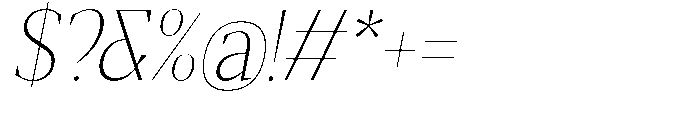 Mustank Serif Thin Semi Condensed Italic Font OTHER CHARS