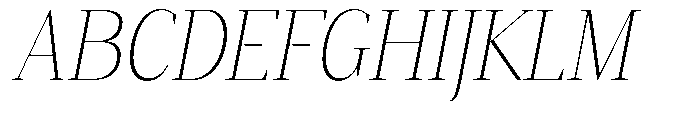 Mustank Serif Thin Semi Condensed Italic Font UPPERCASE