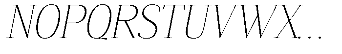Mustank Serif Thin Semi Condensed Italic Font UPPERCASE