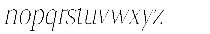 Mustank Serif Thin Semi Condensed Italic Font LOWERCASE