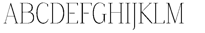 Mustank Serif Thin Semi Condensed Font UPPERCASE