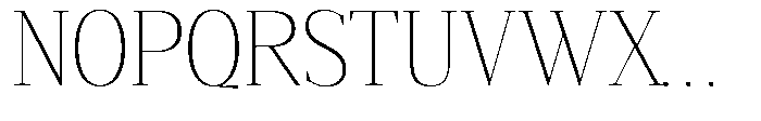 Mustank Serif Thin Semi Condensed Font UPPERCASE