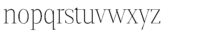 Mustank Serif Thin Semi Condensed Font LOWERCASE