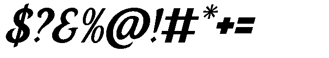 Mustaqim Slant Font OTHER CHARS