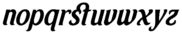 Mustaqim Slant Font LOWERCASE