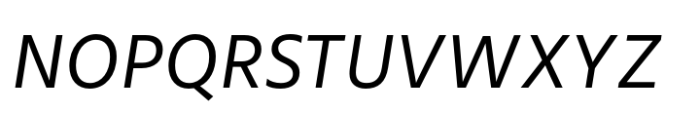 Mute-Regular Italic Font UPPERCASE