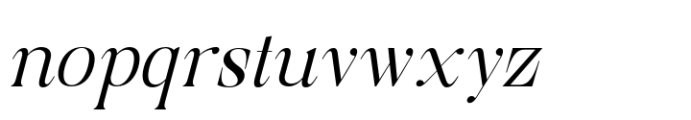 Muthilena Gothic Extra Light Italic Font LOWERCASE