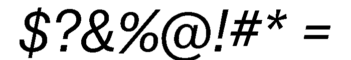 Munich Re Regular Italic Font OTHER CHARS