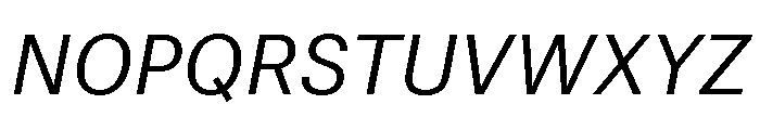 Munich Re Regular Italic Font UPPERCASE