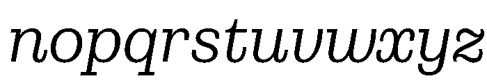 Municipal Municipal Light Italic Font LOWERCASE