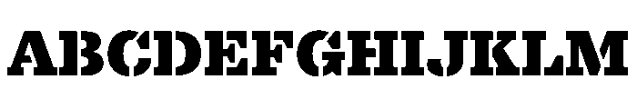 Municipal Municipal Stencil Font UPPERCASE