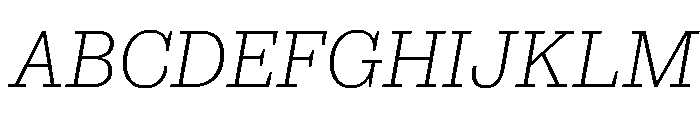 Municipal Municipal Thin Italic Font UPPERCASE