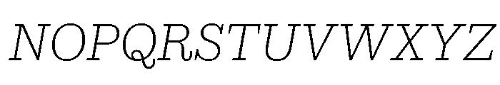 Municipal Municipal Thin Italic Font UPPERCASE