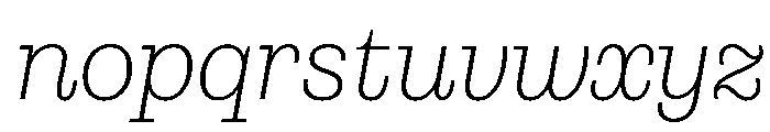 Municipal Municipal Thin Italic Font LOWERCASE