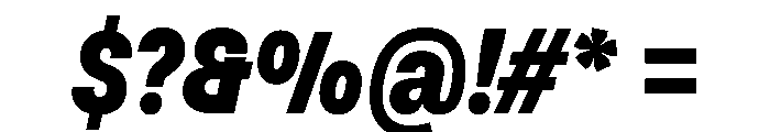 Muoto CondensedBlackItalic Font OTHER CHARS