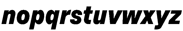 Muoto CondensedBlackItalic Font LOWERCASE
