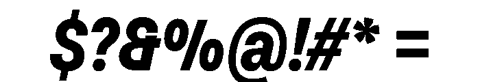 Muoto CondensedBoldItalic Font OTHER CHARS