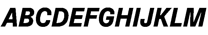 Muoto CondensedBoldItalic Font UPPERCASE