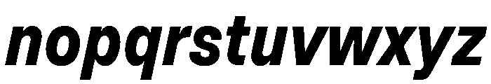 Muoto CondensedBoldItalic Font LOWERCASE