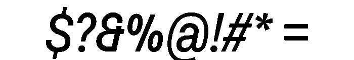 Muoto CondensedItalic Font OTHER CHARS