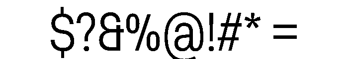 Muoto CondensedLight Font OTHER CHARS