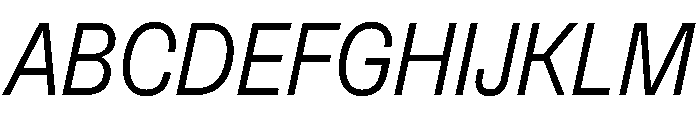 Muoto CondensedLightItalic Font UPPERCASE