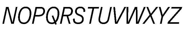 Muoto CondensedLightItalic Font UPPERCASE