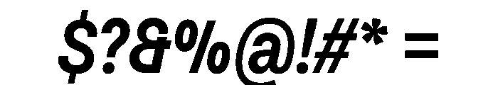 Muoto CondensedMediumItalic Font OTHER CHARS