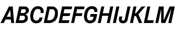 Muoto CondensedMediumItalic Font UPPERCASE