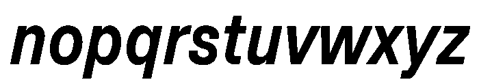 Muoto CondensedMediumItalic Font LOWERCASE