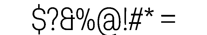 Muoto CondensedThin Font OTHER CHARS