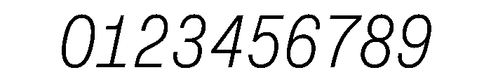Muoto CondensedThinItalic Font OTHER CHARS