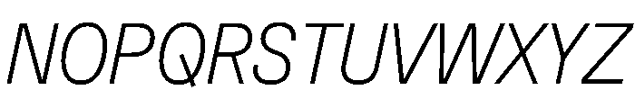 Muoto CondensedThinItalic Font UPPERCASE