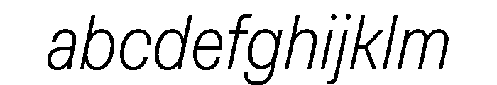 Muoto CondensedThinItalic FONT