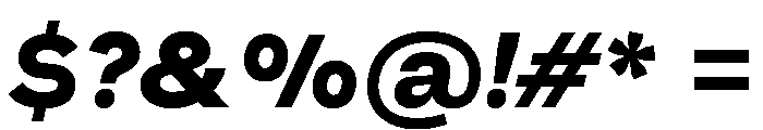 Muoto ExtendedBlackItalic Font OTHER CHARS