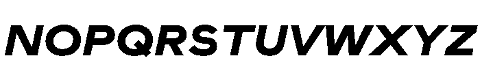 Muoto ExtendedBlackItalic Font UPPERCASE