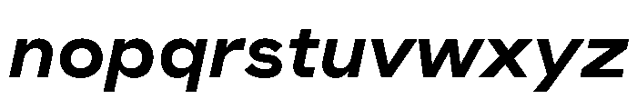 Muoto ExtendedBoldItalic Font LOWERCASE