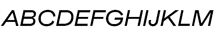 Muoto ExtendedItalic Font UPPERCASE
