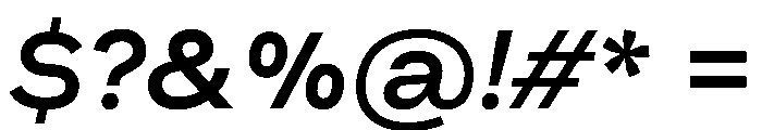 Muoto ExtendedMediumItalic Font OTHER CHARS