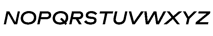 Muoto ExtendedMediumItalic Font UPPERCASE