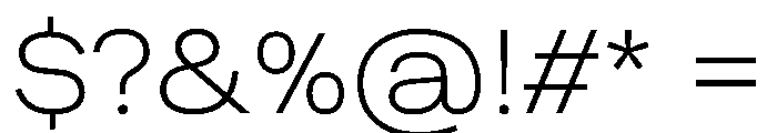 Muoto ExtendedThin Font OTHER CHARS