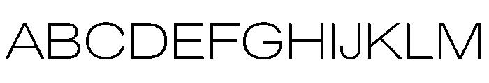 Muoto ExtendedThin Font UPPERCASE