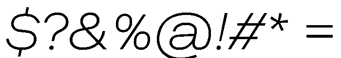 Muoto ExtendedThinItalic Font OTHER CHARS