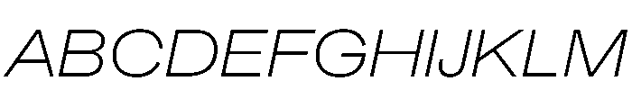 Muoto ExtendedThinItalic Font UPPERCASE
