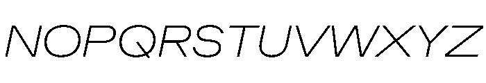 Muoto ExtendedThinItalic Font UPPERCASE