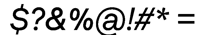 Muoto Italic Font OTHER CHARS