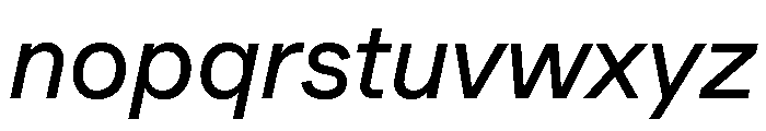 Muoto Italic Font LOWERCASE