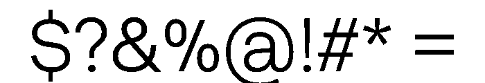 Muoto Light Font OTHER CHARS
