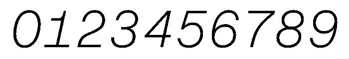 Muoto ThinItalic Font OTHER CHARS